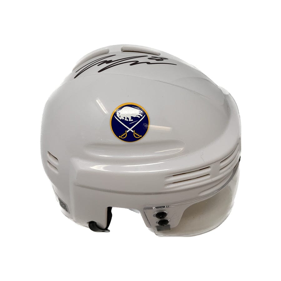 Zemgus Girgensons Signed Buffalo Sabres White Mini Helmet Signed Hockey Mini Helmet TSE Buffalo 