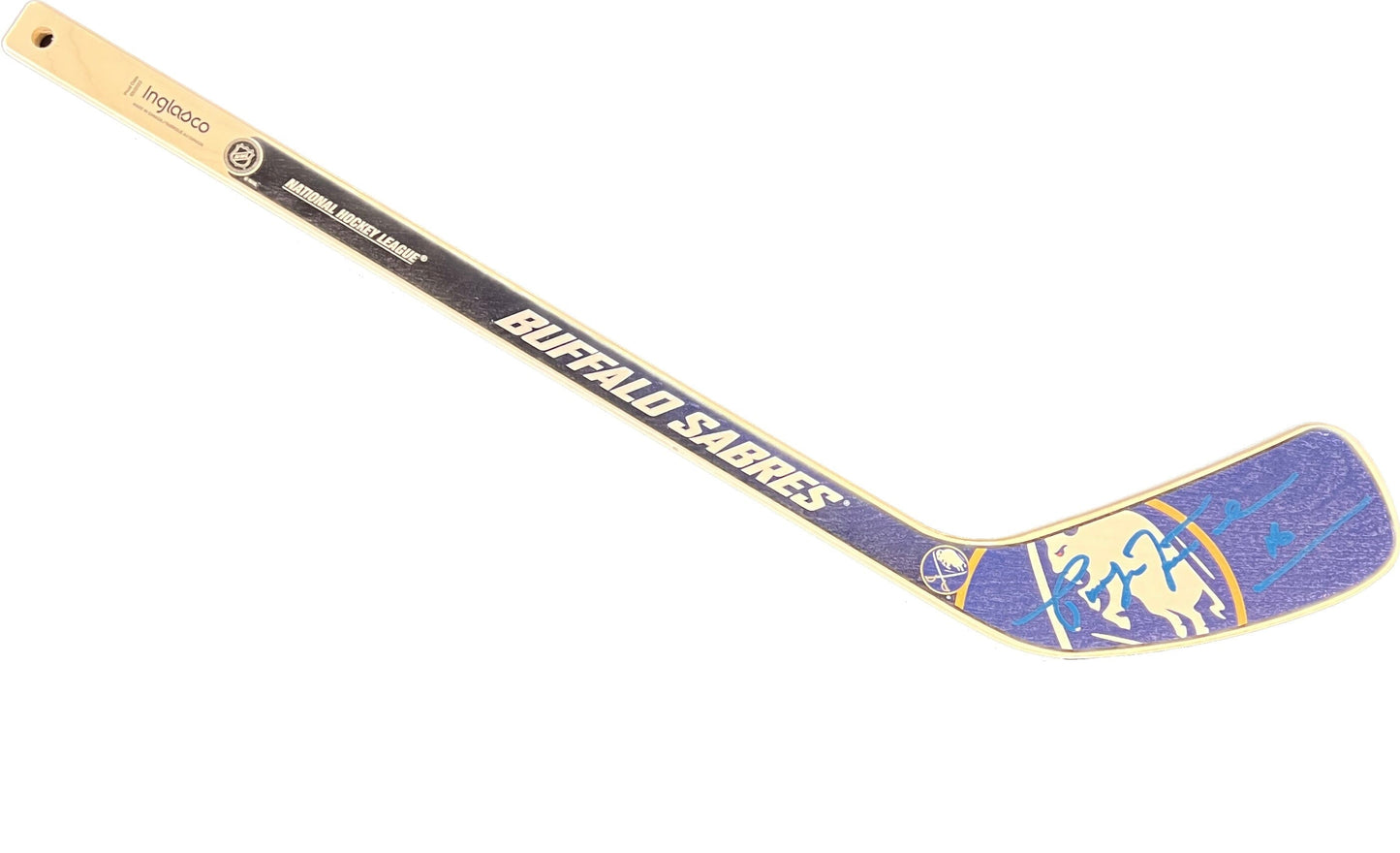 Pat LaFontaine Signed Sabres Logo Mini Hockey Stick Signed Mini Stick TSE Buffalo 